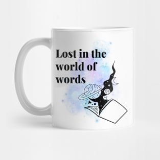 Bookworm lost in the world of words Mug